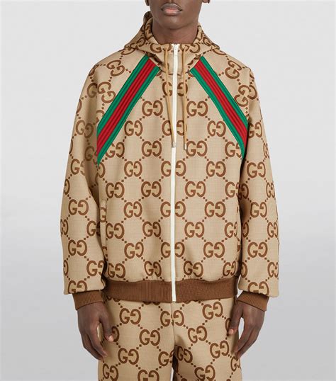 gucci mens quilted leather jacket|gucci gg print jacket men's.